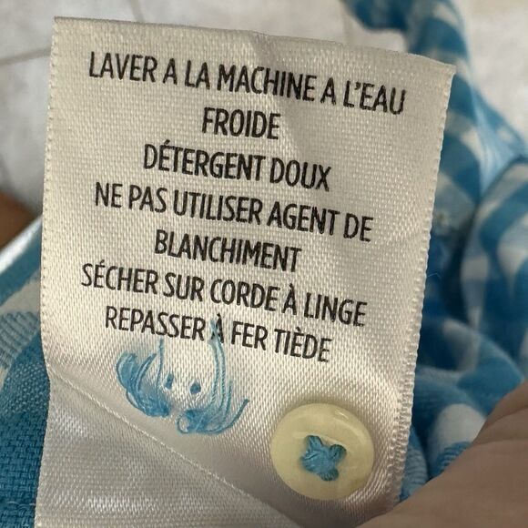 Robert Graham Shirt Mens Large Blue Gingham Classic Fit Long Sleeve Button Down - Picture 12 of 12